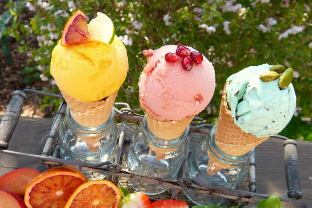 ice cream cones