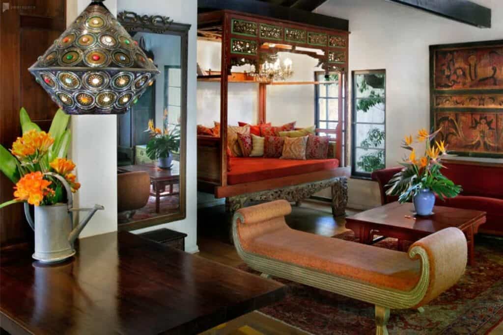 an exotically decorated home in los angeles