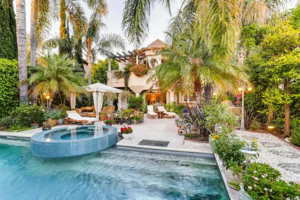 luxurious pool at a beverly hills home